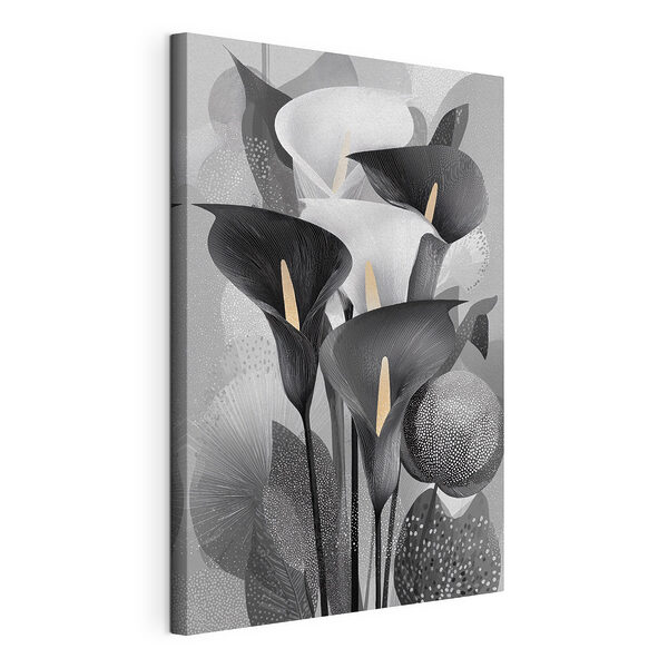 Composition de fleurs noires et blanches Tableaux Composition de fleurs noires et blanches
