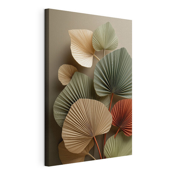 Tableaux Groupe de feuilles en forme d'éventail