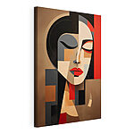 Tableaux Visage de femme aux couleurs variées
