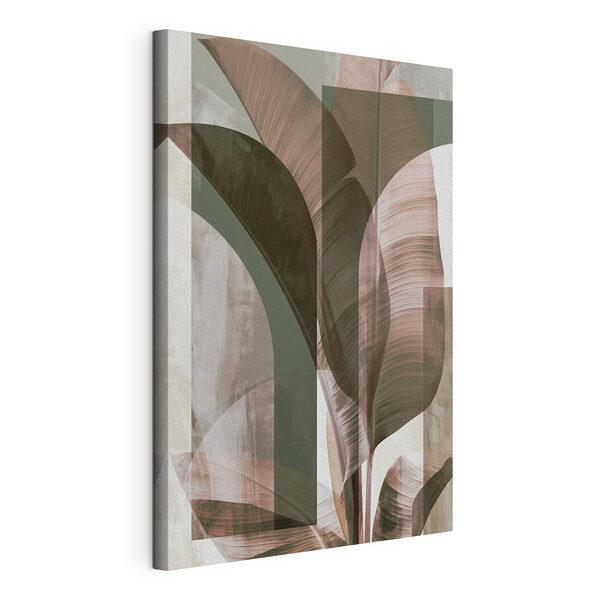 - Des feuilles tropicales aux teintes douces Tableaux - Des feuilles tropicales aux teintes douces