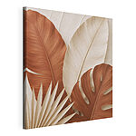 Tableaux Ensemble de feuilles brunes et blanches