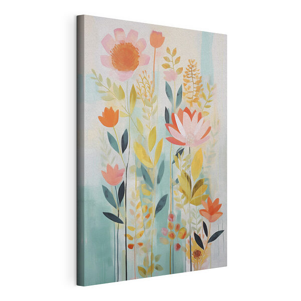 Peinture représentant des fleurs et des feuilles Tableaux Peinture représentant des fleurs et des feuilles