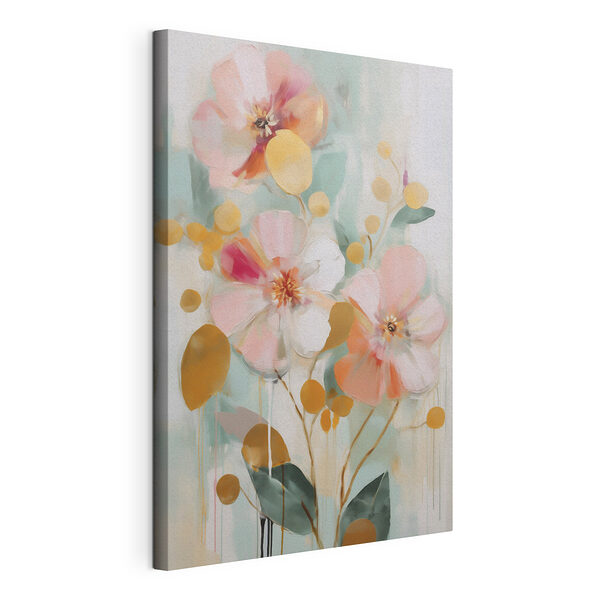 Peinture représentant des fleurs et des feuilles Tableaux Peinture représentant des fleurs et des feuilles