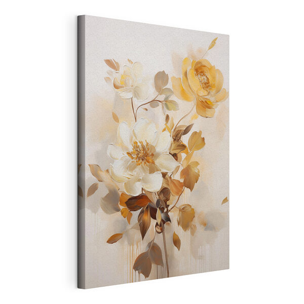 Peinture représentant des fleurs et des feuilles Tableaux Peinture représentant des fleurs et des feuilles