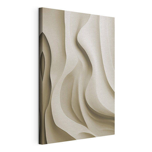 Surface blanche ondulée avec des courbes Tableaux Surface blanche ondulée avec des courbes