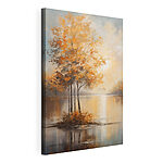 Tableaux Peinture représentant des arbres au bord d'un lac