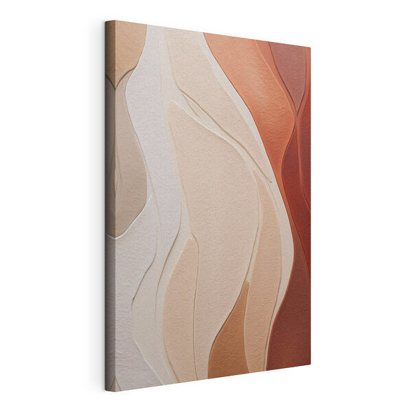 Des lignes fluides dans des tons chauds de terre Tableaux Des lignes fluides dans des tons chauds de terre