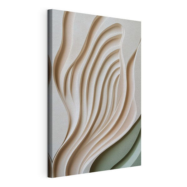 Mur blanc et gris orné de lignes ondulées Tableaux Mur blanc et gris orné de lignes ondulées