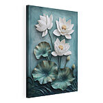 Tableaux Des fleurs blanches et des feuilles vertes