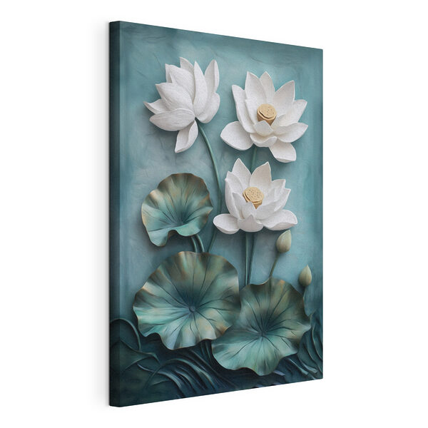 Des fleurs blanches et des feuilles vertes Tableaux Des fleurs blanches et des feuilles vertes