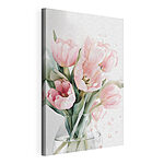 Tableaux Des tulipes rose pâle dans un vase