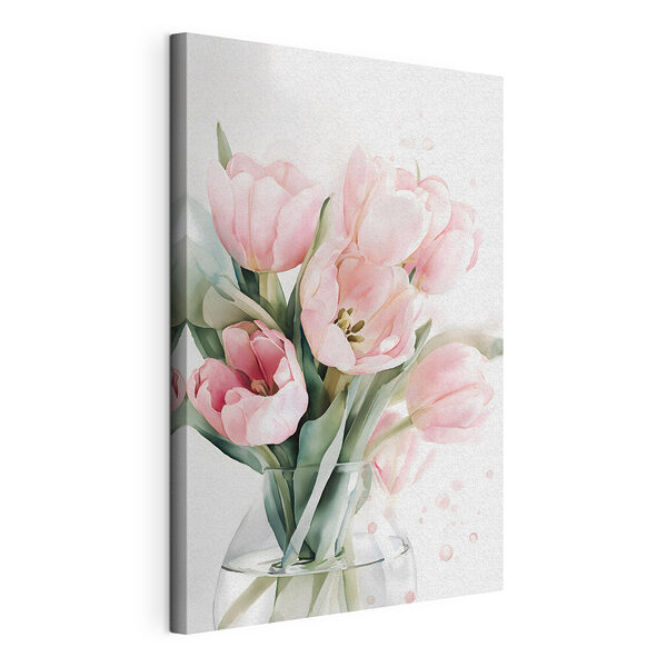 Des tulipes rose pâle dans un vase Tableaux Des tulipes rose pâle dans un vase