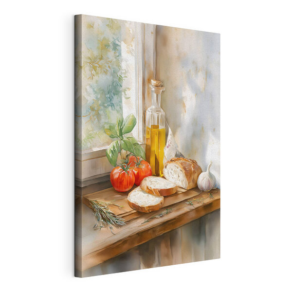 Peinture représentant des aliments sur une table Tableaux Peinture représentant des aliments sur une table