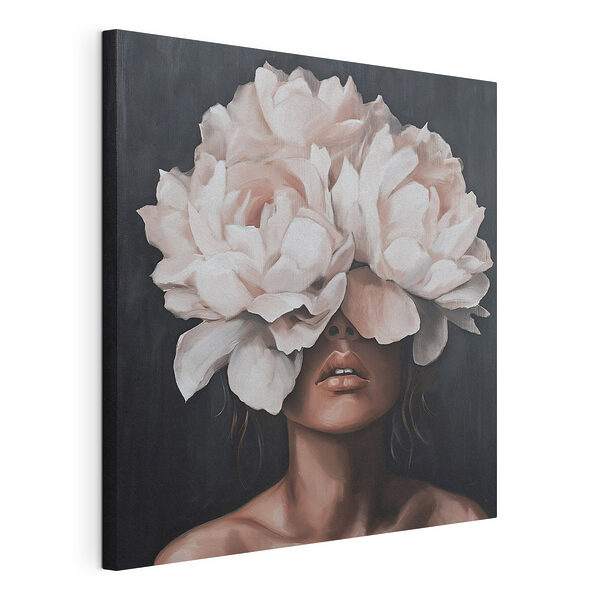 Tableau représentant une femme avec des fleurs sur la tête Tableaux Tableau représentant une femme avec des fleurs sur la tête