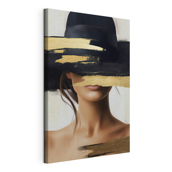 Femme portant un chapeau qui lui cache le visage Tableaux Femme portant un chapeau qui lui cache le visage