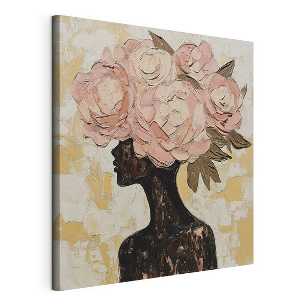 Tableau représentant une femme avec des fleurs dans les cheveux Tableaux Tableau représentant une femme avec des fleurs dans les cheveux