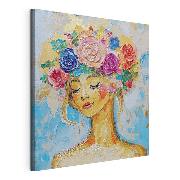 Tableau représentant une femme avec des fleurs dans les cheveux Tableaux Tableau représentant une femme avec des fleurs dans les cheveux