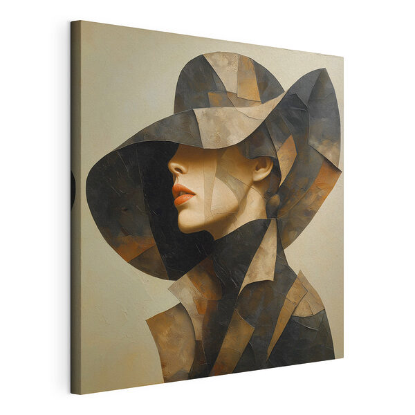 Tableaux Tableau représentant une femme coiffée d'un chapeau