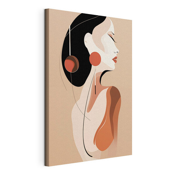 Femme avec des boucles d'oreilles dans les cheveux Tableaux Femme avec des boucles d'oreilles dans les cheveux