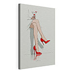 Tableaux Les jambes d'une femme chaussées de talons hauts rouges