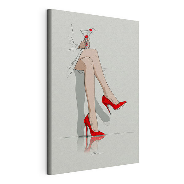 Les jambes d'une femme chaussées de talons hauts rouges Tableaux Les jambes d'une femme chaussées de talons hauts rouges