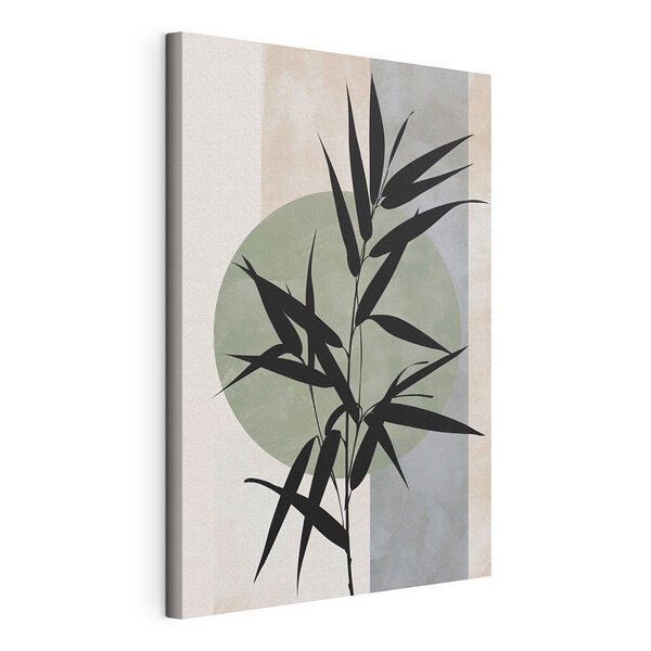 Plante noire avec des feuilles Tableaux Plante noire avec des feuilles