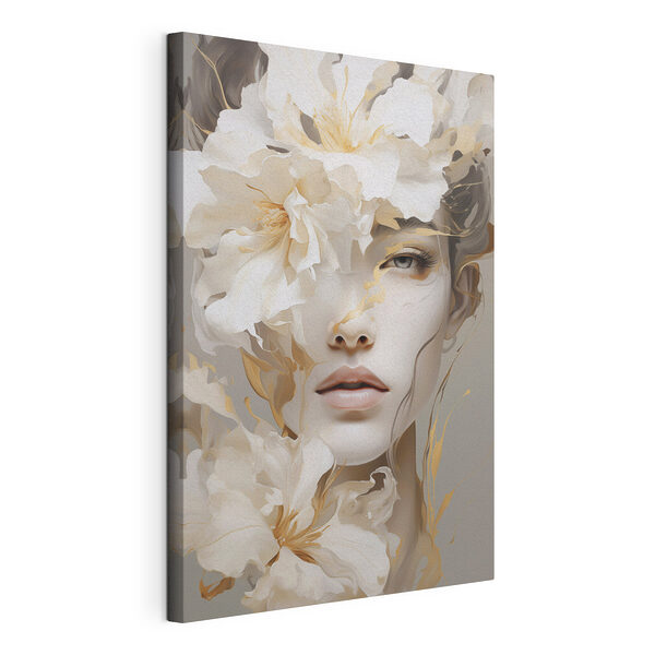 Femme avec des fleurs sur le visage Tableaux Femme avec des fleurs sur le visage