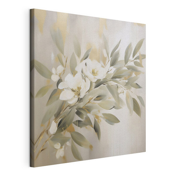 Peinture représentant des fleurs et des feuilles Tableaux Peinture représentant des fleurs et des feuilles