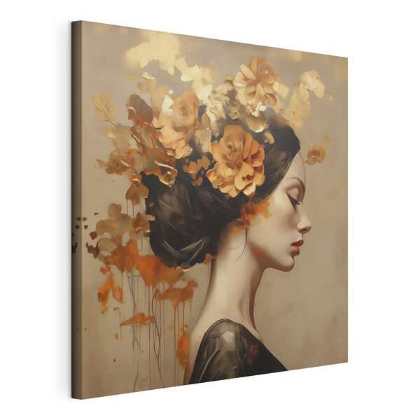 Tableau représentant une femme avec des fleurs dans les cheveux Tableaux Tableau représentant une femme avec des fleurs dans les cheveux