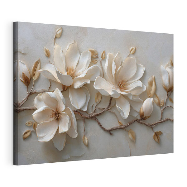 Des fleurs blanches sur un fond blanc Tableaux Des fleurs blanches sur un fond blanc