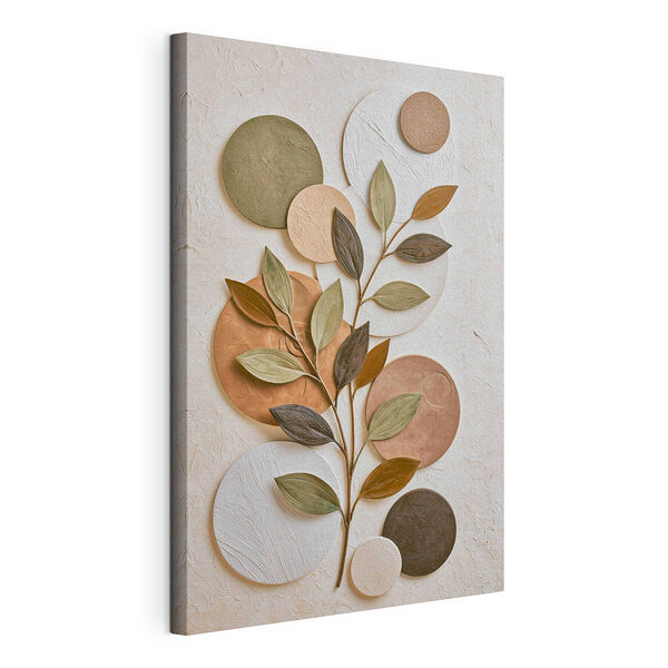 Tableaux Plante avec des feuilles et des cercles