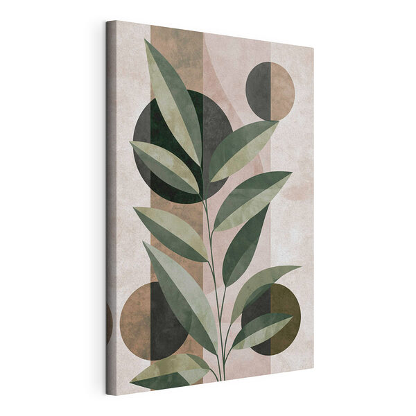 Tableaux Plante avec des feuilles et des cercles