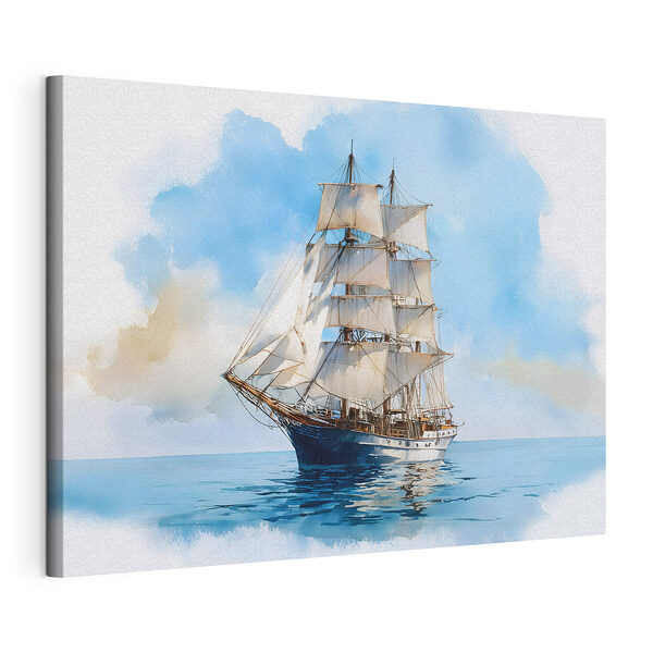 Aquarelle représentant un navire en pleine mer Tableaux Aquarelle représentant un navire en pleine mer