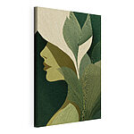 Tableaux Visage de femme orné de feuilles