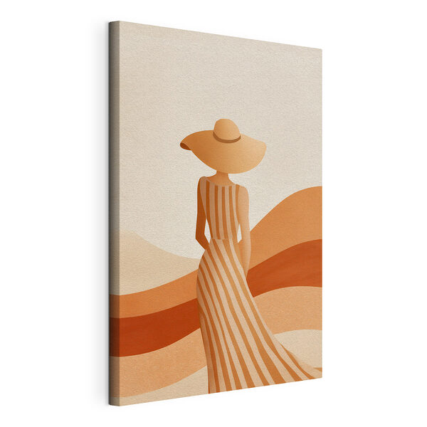 Tableaux Femme portant un chapeau et une robe