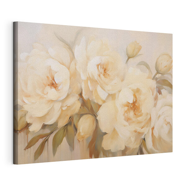 Peinture représentant des fleurs sur fond blanc Tableaux Peinture représentant des fleurs sur fond blanc