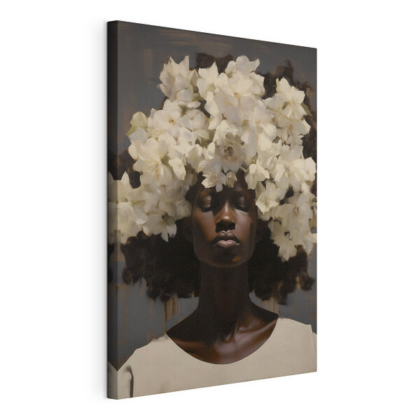 Femme avec des fleurs sur la tête Tableaux Femme avec des fleurs sur la tête