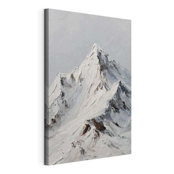Montagne enneigée dont le sommet est recouvert de neige Tableaux Montagne enneigée dont le sommet est recouvert de neige