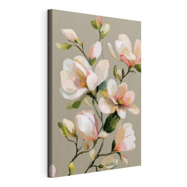 Tableaux Peinture représentant des fleurs sur fond gris