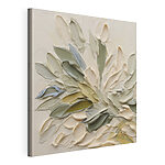 Tableaux Peinture représentant des feuilles sur une surface blanche