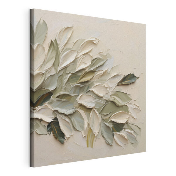 Tableaux Tableaux Peinture représentant des feuilles sur une surface blanche (UGS : s50131)
