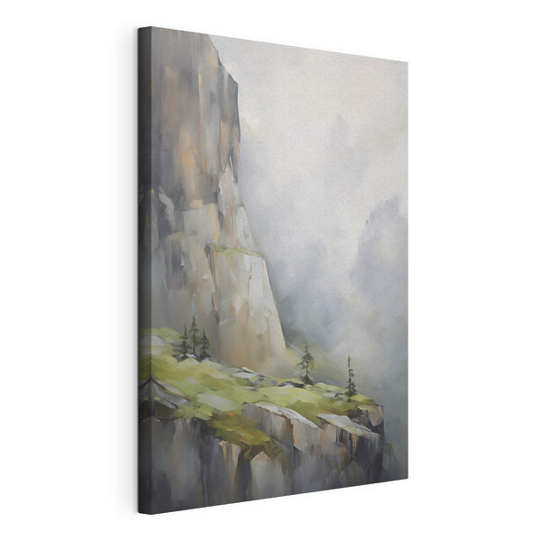 Tableaux Peinture représentant une montagne avec des arbres