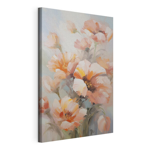 Tableaux Peinture représentant des fleurs sur un fond blanc