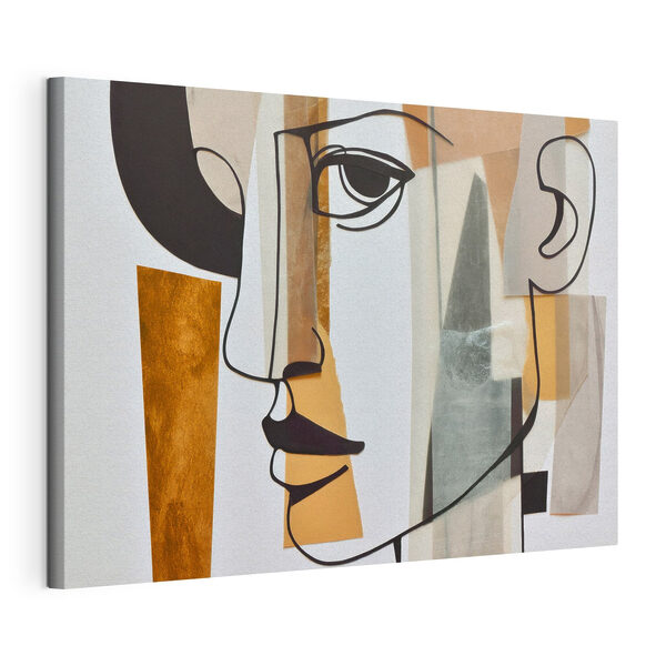 Tableaux Œuvre d'art représentant un visage et quelques feuilles de papier (UGS : s50084) Tableaux Tableaux Œuvre d'art représentant un visage et quelques feuilles de papier (UGS : s50084)