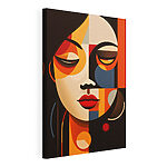 Tableaux Visage de femme aux couleurs variées