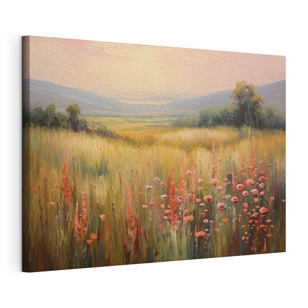 Tableaux Tableaux Champ de fleurs et d'arbres (UGS : s45818)