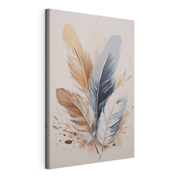 Tableaux Tableaux Ensemble de plumes sur une surface blanche (UGS : s50192)