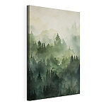 Tableaux Forêt brumeuse avec des arbres