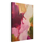 Tableaux Peinture aux couleurs rose et verte