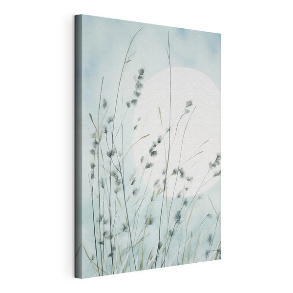 Des herbes douces se découpant sur une lune pâle Tableaux Des herbes douces se découpant sur une lune pâle